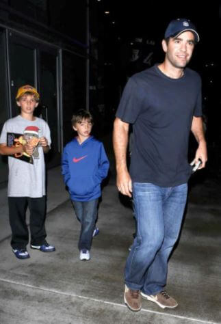 Sam Sampras son Pete Sampras and grandchildren.